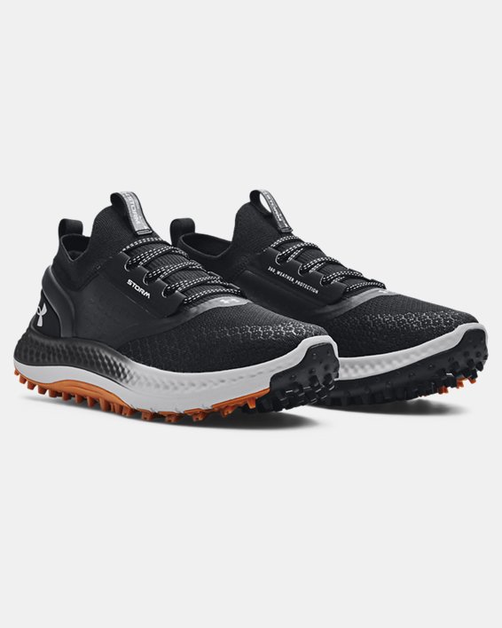 Men's UA Charged Phantom Spikeless Golf Shoes in Black image number 3